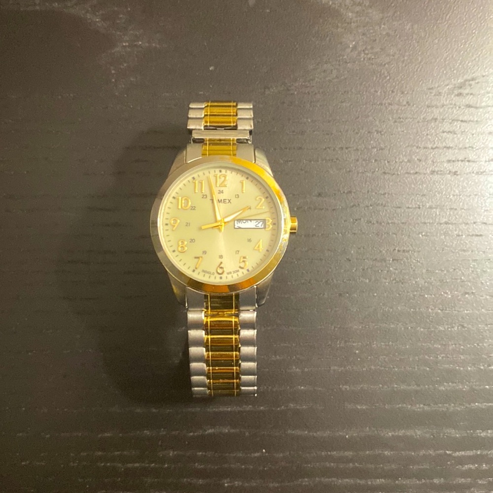 Timex gold  and silver watch